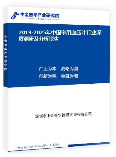 2019-2025年中国家用血压计行业深度调研及分析报告