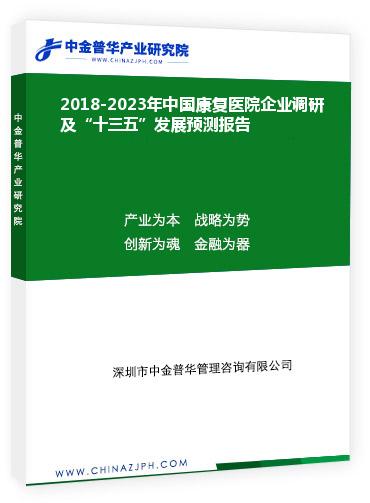 2018-2023年中国康复医院企业调研及“十三五”发展预测报告