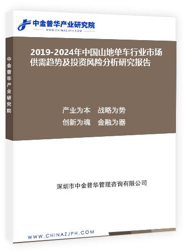 2019-2024年中国山地单车行业市场供需趋势及投资风险分析研究报告