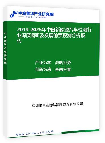 2019-2025年中国新能源汽车检测行业深度调研及发展前景预测分析报告