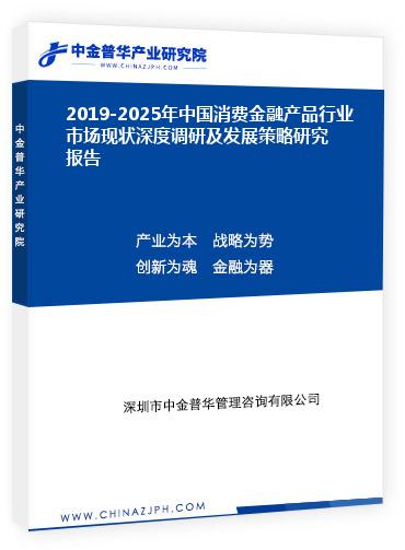 2019-2025年中国消费金融产品行业市场现状深度调研及发展策略研究报告