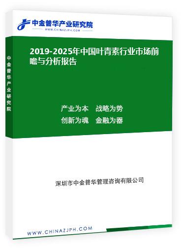 2019-2025年中国叶青素行业市场前瞻与分析报告