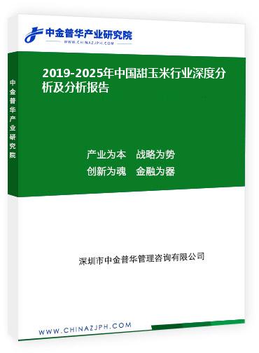 2019-2025年中国甜玉米行业深度分析及分析报告