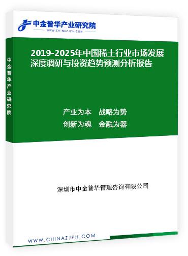2019-2025年中国稀土行业市场发展深度调研与投资趋势预测分析报告